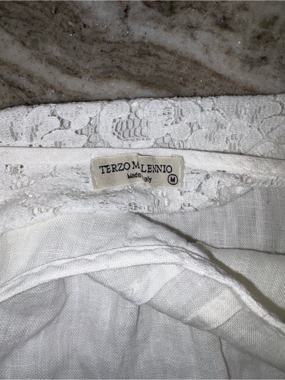 White Lace-Trim Terzo Millennio Women's Skirt